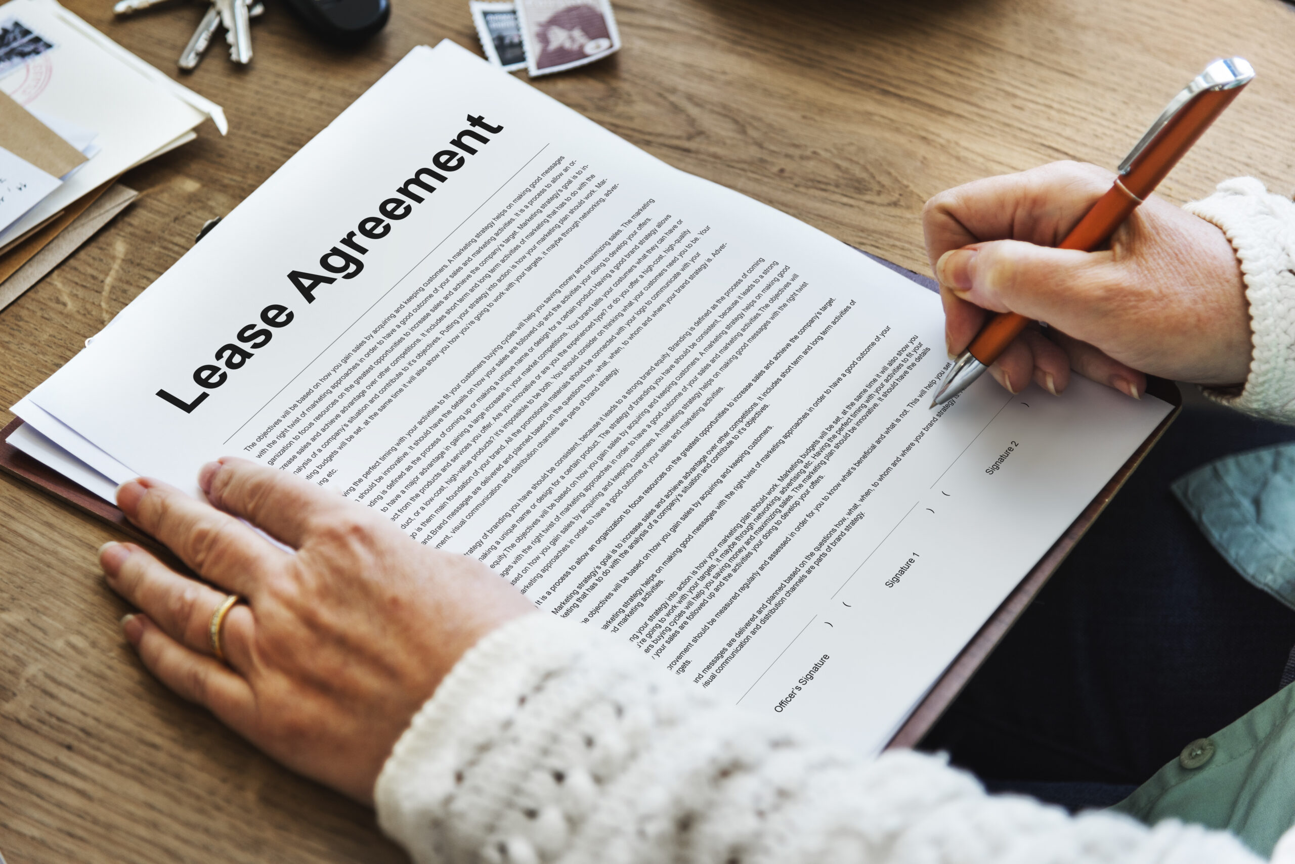 Lease Renting Contract Residential Tenant Concept