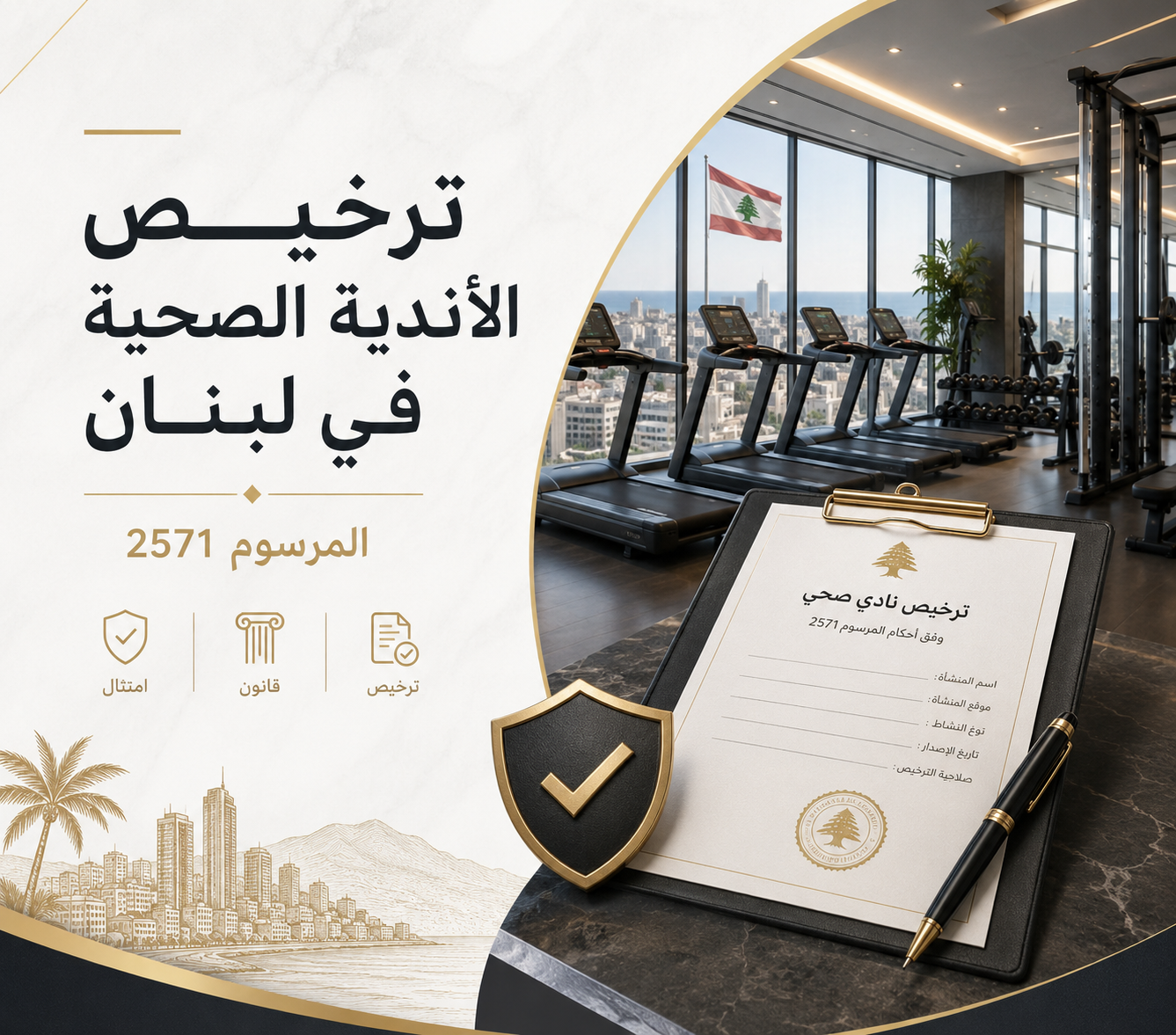 ترخيص الأندية الصحية في لبنان وفق المرسوم 2571