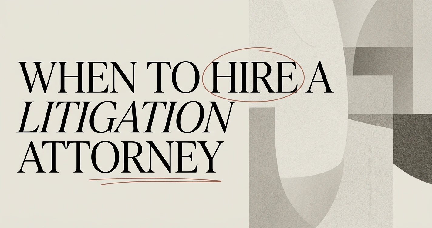 When to Hire a Litigation Attorney in Lebanon