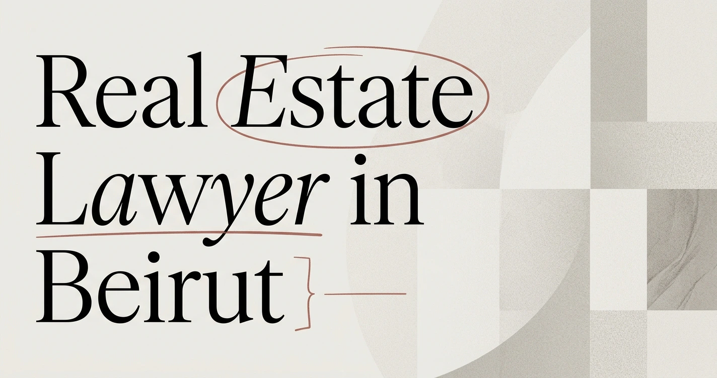 Real Estate Lawyer in Beirut: Property Deal Guide